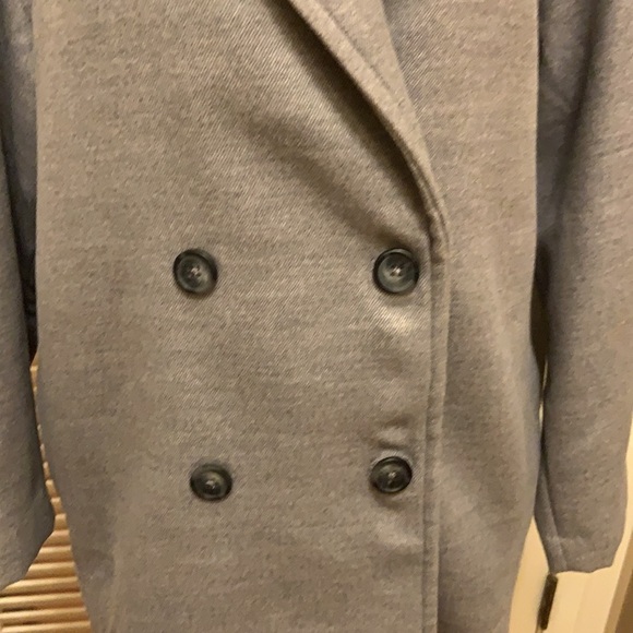 Free People Hannah Oversized Slouchy Blazer /Pea Coat in Washed Black - Picture 8 of 16